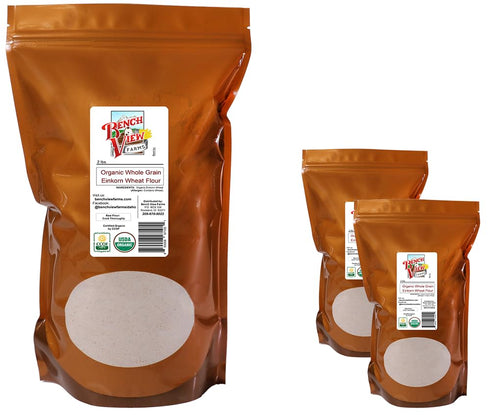 Organic Stone Ground Whole Wheat Einkorn Flour - 2lbs (Pack of 3)