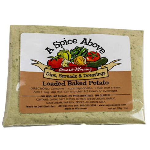 Bek Brands 8 Pack Packets A Spice Above Variety of Dips, Gluten Free, Mixed Seasonings for Easy, Quck-to-Make Appetizer