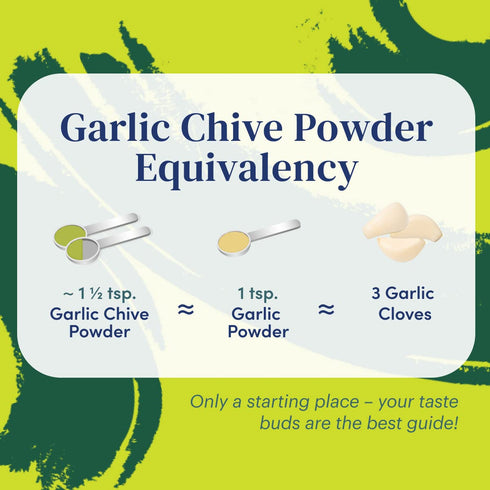 100% Gourmend Foods Organic Garlic Chive Powder Certified Low FODMAP, Filler Free, Gluten Free, Natural, No Corn