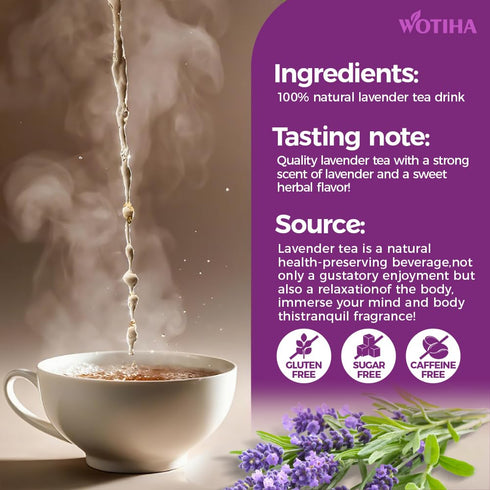 WOTIHA (8.8 oz 250g) 100% Culinary Lavender Powder / - Natural Ultra-Fine Lavender Flower Powder - Edible Grade