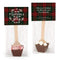 Hot Chocolate Spoons Personalized Christmas Plaid Gourmet Milk Chocolate Favors (12 Pack)