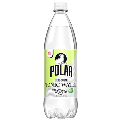 Polar Beverages Diet Tonic Water with Lime, 33.8 Fluid Ounce (Pack of