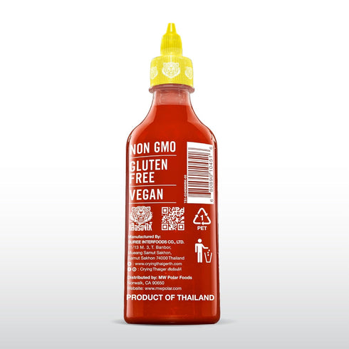 Crying Thaiger 17oz (Pack 1) Sriracha Chili Sauce - Classic Thai Hot Sauce, Vegan, Gluten-Free, Non-GMO Made