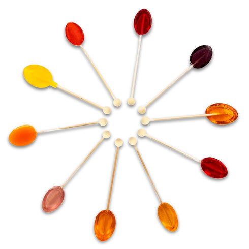 TULLIPAK 10 10 HONEY Candy Spoons Edible Stirring Spoons for Hot Beverages & Desserts | Spoons FLAVORS Variety Gift Box
