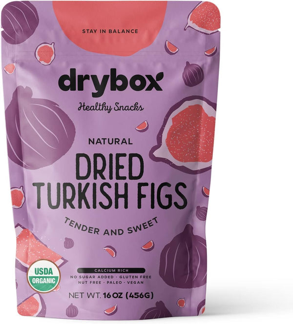 Drybox Organic Dried Turkish Figs No Sugar Added, 1 Pack Smyrna Fig