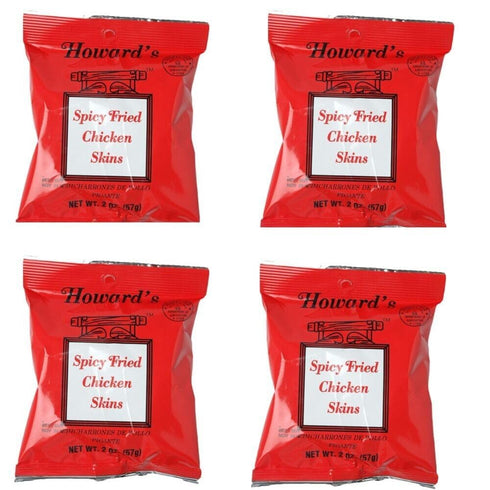 Howard's Spicy Crispy Fried Chicken Skins - Chicharrones de Pollo, 1.5oz, Pack of