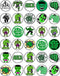 30 x Edible Cupcake Toppers – Mighty Green Hero Themed Collection of Cake Decorations, Uncut on Wafer Sheet