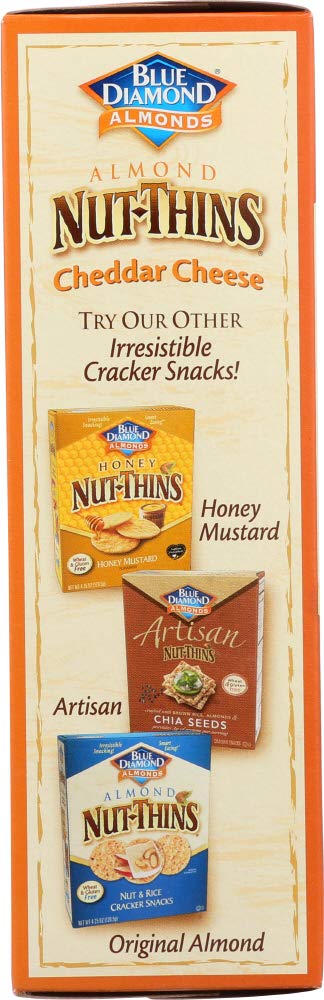 4.25 oz (pack 2) Blue Diamond Growers - Almond Nut-Thins Nut & Rice Cracker Snacks Cheddar Cheese