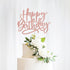 Glitter Happy Birthday Cake Topper, Rose Gold Anniversary Celebration Party Decoration Supplies for Birthday Cake