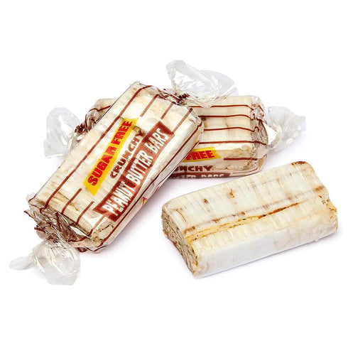 SweetGlob Individually Wrapped Original Crunchy Peanut Butter Candy (Sugar Free Peanut Butter Bar,
