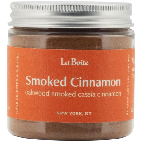 La Boite - SMOKED CINNAMON, Spice Blend with oak-smoked cassia cinnamonl - Great for baking and desserts, braised meats, roasting vegetables, North African and Eastern Mediterranean dishes - 2.25 oz.