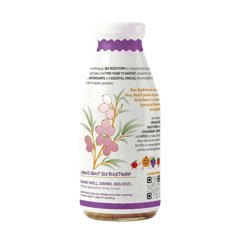 Immune 10 oz Miracle Sea Buckthorn Kids BERRY BOOM Organic Sea Buckthorn Juice for Kids | Strawberry, Grape & Apple