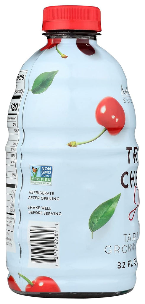 100% 32 oz (6-Pack) Antioxidant Solutions Triple Cherry Juice - No Added Sugar - High in Antioxidants - fl Bottles