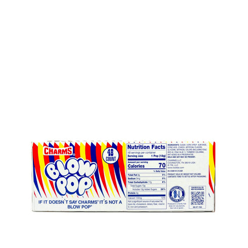 Charms Blow Pops, Cherry Flavor, 48 Count (Pack of 1)