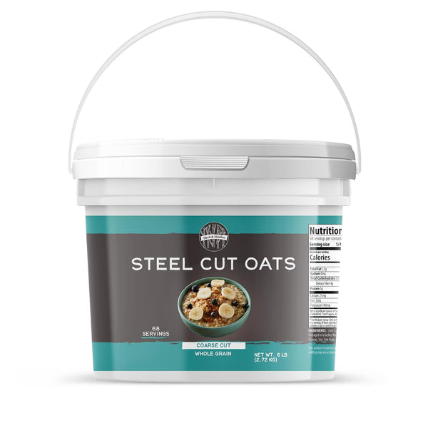 Birch & Meadow Steel Cut Oats, 1 Gallon Bucket, Whole Grain, Irish