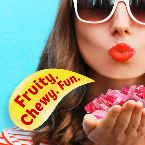 50 oz STARBURST FaverREDs Fruit Chews Chewy Candy, Party Size, Bag