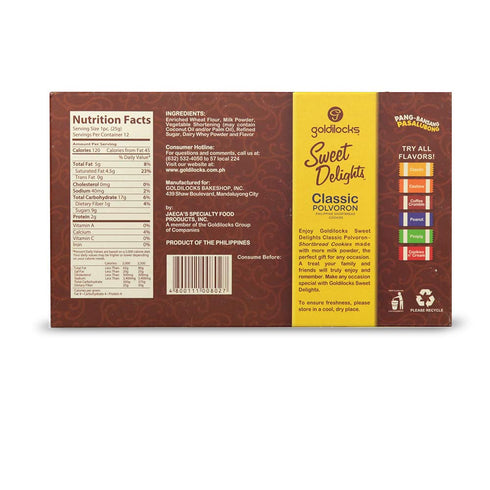 Goldilocks 10.60oz (300g) Sweet Delights Classic Polvoron