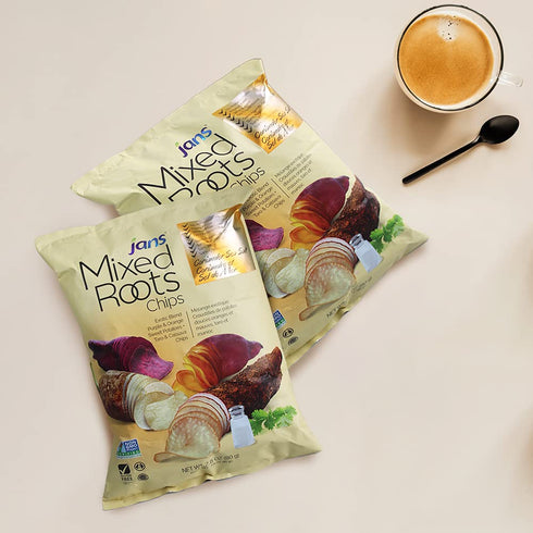 Mixed Roots Chips - All Natural Vegetable Chips (Coriander Sea Salt, 2.8 oz), Gluten Free & Non-GMO, No Preservatives