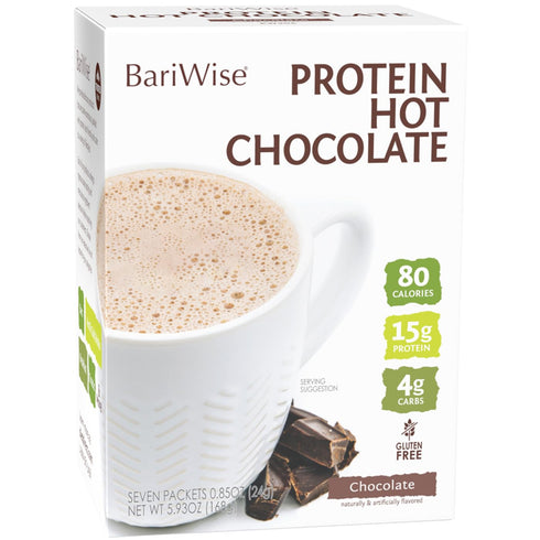 BariWise Protein Hot Chocolate, Low Sugar, Low Carb, Keto Friendly & Gluten Free (7ct)