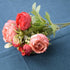 NURCIX 5) Simulation Rose Wedding Bouquet Bouquet Wedding Home Decoration Simulation Flower Small Bouquet Peony (Red