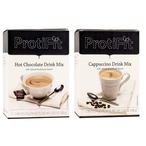 PROTIFIT - High Protein Hot Drink Mix 2 Pack, Hot Chocolate and