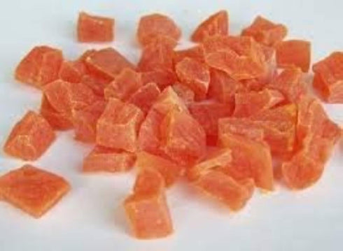 (5 Lbs.) Dried Papaya Chunks - Diced Dried Papayas Best for Snacking & Baking - Paw Paw Tree - Lightly Sugar Coated