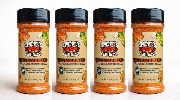Tomahawk Jim's Hoopers Crab House True Crab Blend (Pack of 4) Malt Vinegar Infused