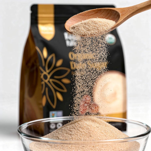 (1LB) 16oz Pack Royal Palm Organic Date Sugar - Premium Natural Sweetener - Ideal Baking Sugar Substitute - High-Fiber