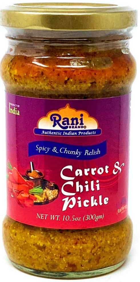 Rani Carrot & Chilli Pickle Hot (Achar, Spicy Indian Relish) 10.5oz (300g)