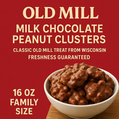 Generic 1 (16 oz), Milk Chocolate Peanut Clusters, Fresh Favorites Candy, Pound Roasted Peanuts with Chocolate Coating