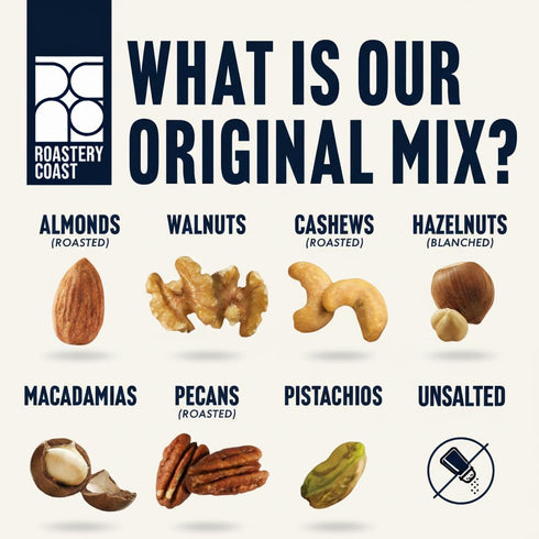 Pack Packs Roastery Coast - Mixed Nuts Variety for Adults | Healthy Snacks | Individual | Unsalted | No Peanuts |