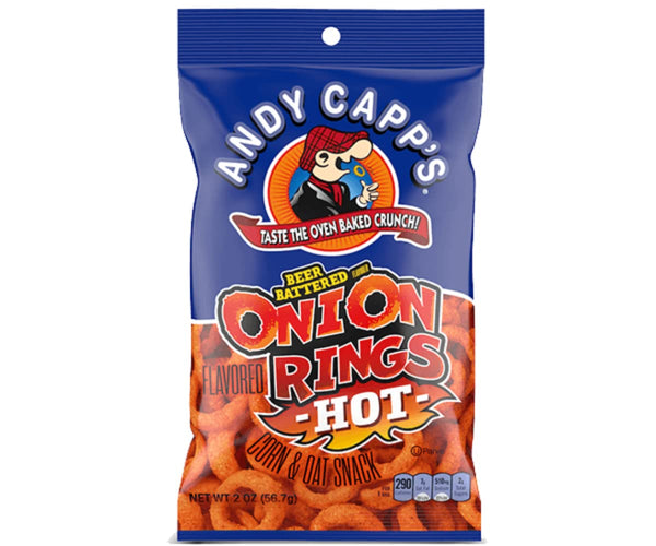 Andy Capp's Hot Beer Battered Onion Rings, 2-oz Bag (Pack of 12)