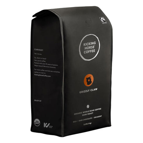 Kicking Horse Coffee, Grizzly Claw, Dark Roast, Whole Bean, 2.2 Pound -
