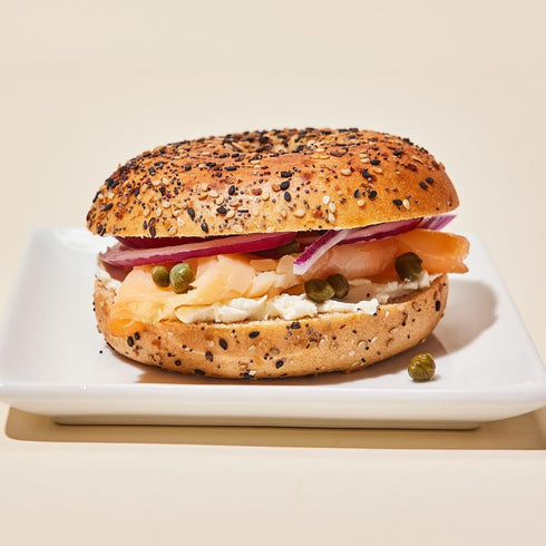 4 count 12oz. One Mighty Mill Whole Wheat Everything Bagels |