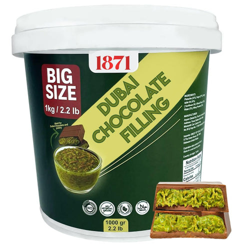 Dubai Chocolate Filling 2.2 Lb / 1 Kg Pistachio Cream with Crispy