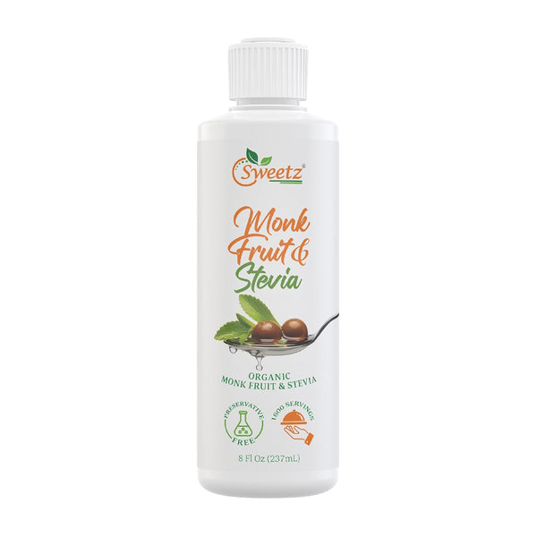 Preservative-Free Liquid Monk Fruit & Stevia Drops Organic Monk Fruit & Organic