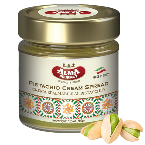 Alma Gourmet Sicilian Pistachio Cream Spread 7.05 oz (200g) Sweet Pistachio Filling