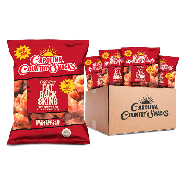 Carolina Country Snacks - Old Time Fatback Skin 1.75oz,12 bags - Classic