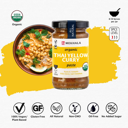 Pack Mekhala Organic Thai Curry Cooking Paste Variety Gluten-Free Vegan