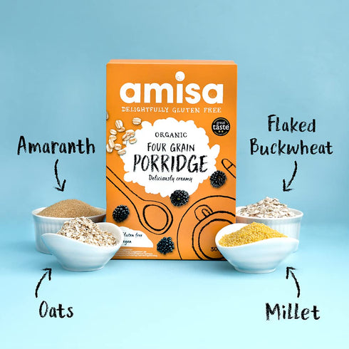 Amisa 300g (Pack 3) Organic - Gluten Free Four Grain Porridge