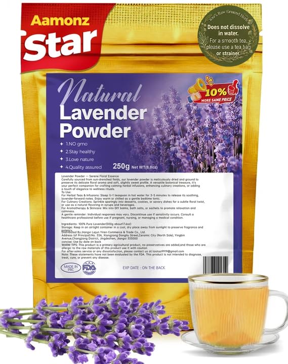WOTIHA Culinary Lavender Powder (8.8 oz / 250g) - 100% Natural Ultra-Fine Lavender