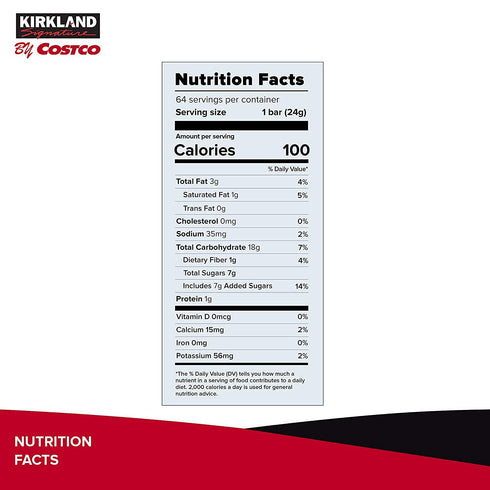 Kirkland Signature 54.4 oz Soft & Chewy Chocolate Chips Granola Bars