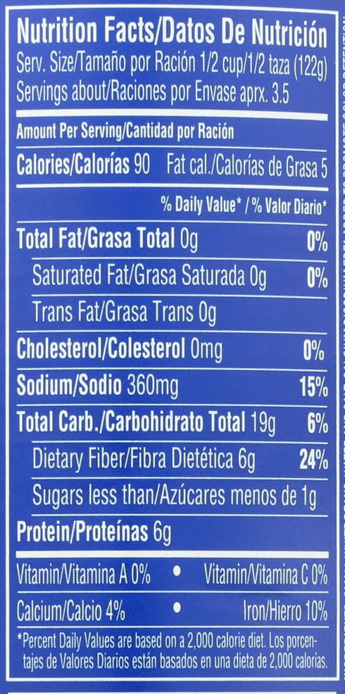 15.5 Oz. Pack 6. Goya Small White Beans Habichuelas Blancas