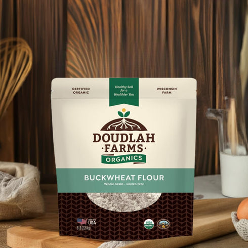 1.5 lb Organic Buckwheat Flour - Non-GMO, USDA Organic, Gluten Free, Vegan - For Baking Bread, Pancakes, and More!
