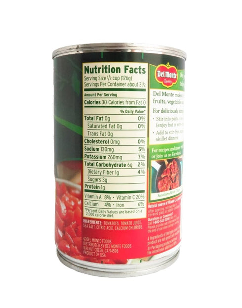 14.5 oz (Pack 4) Del Monte Foods Diced Tomato