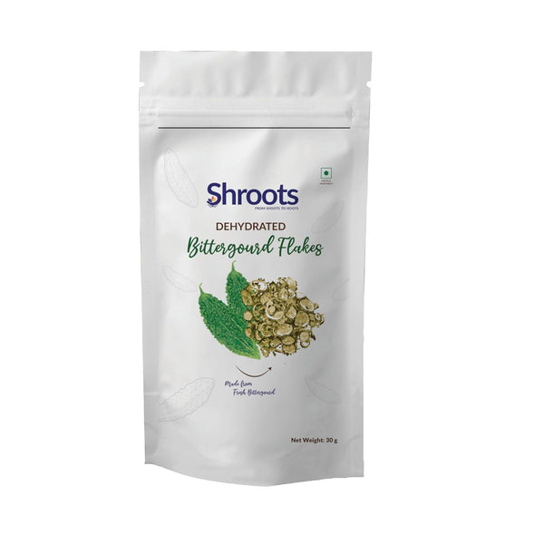 SHROOTS Dehydrated Bittergourd (Karela) Flakes Air Dried Dehydrated Vegetable, Gluten Free, Vegan,