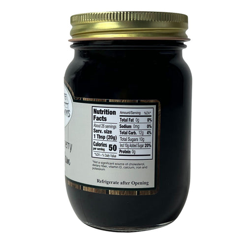 (18 oz) Redhawk Farms Seedless Black Raspberry Jam - Slowcooked Black Raspberry Jelly - Homemade Jams, Jellies