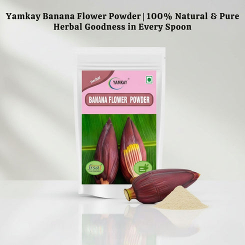 100% (300 Yamkay Musa | Organic Banana Flower Powder | Vazhaipoo Powder | Rich in Fiber | Gluten-Free, Vegan Superfood