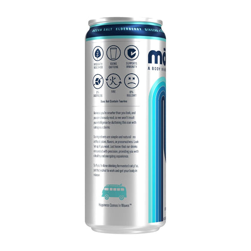 12-Pack (12 oz) 130mg MCEAN Blueberry Pomegranate Energy Drink, fl Clean Adult Energy Drink with Natural Caffeine