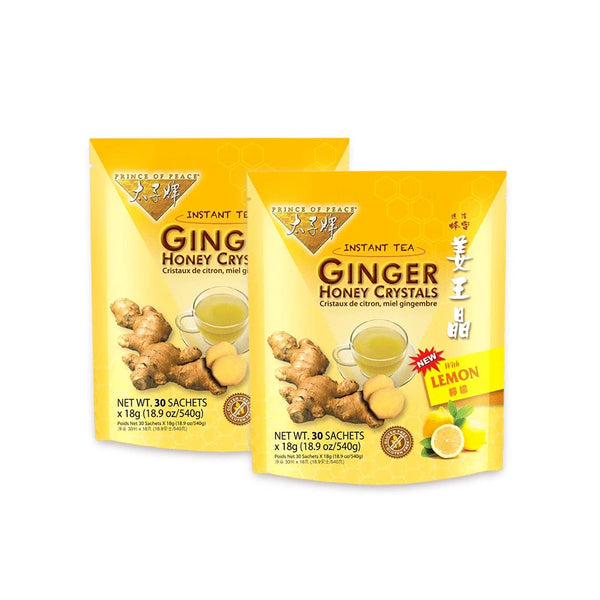 Prince of Peace Instant Lemon Ginger Honey Crystals, 2 Pack of 30